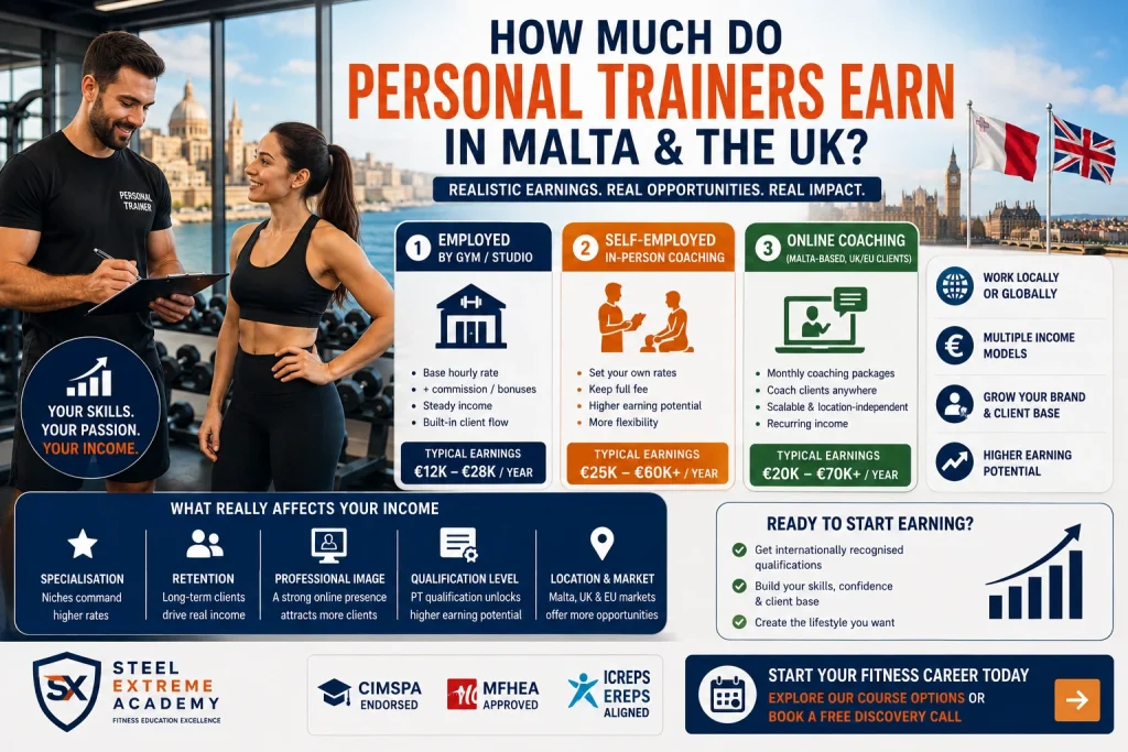 self-employed personal trainer earnings breakdown